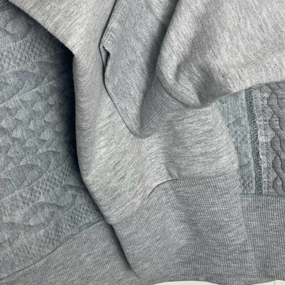 NWT Simple By Suzanne Betro Heather Gray Cable Knit Sweatshirt 2XL - Picture 12 of 14